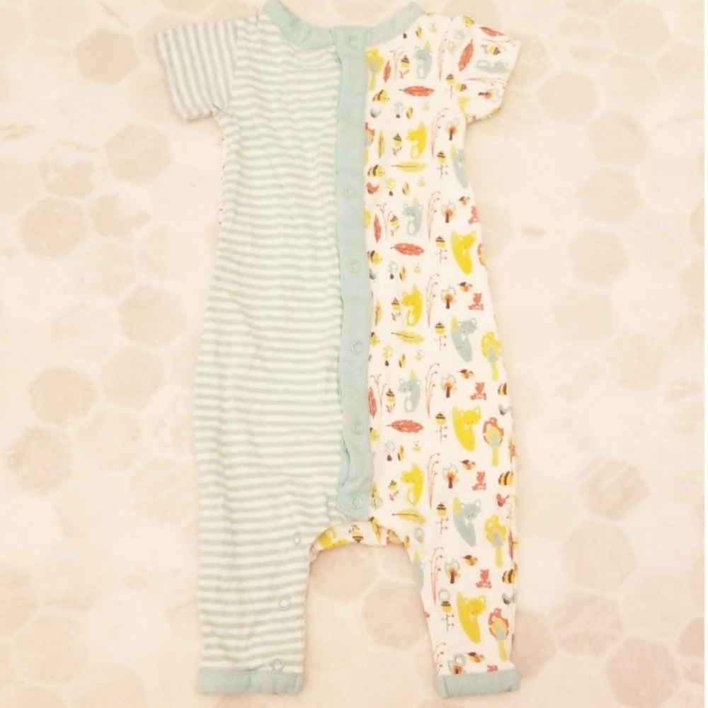 ORIGANY 0-3mths woodland print onesie.